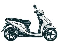 Kymco Candy Hermosa 50cc FI scooter illustration icon